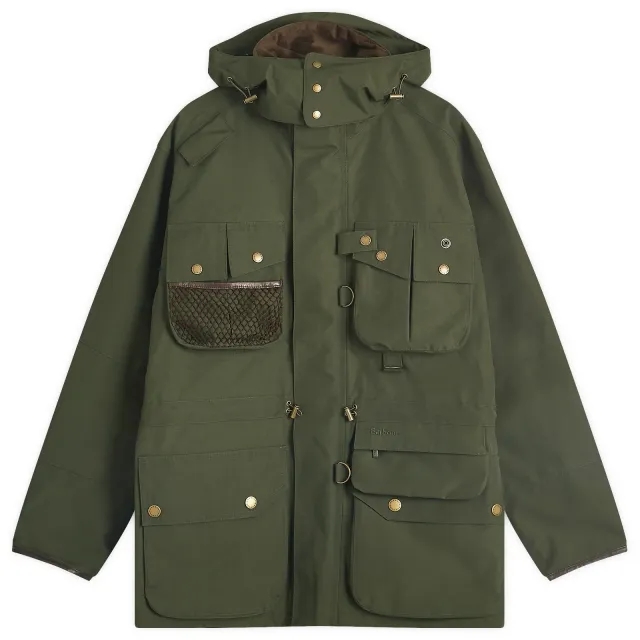 Barbour Men's Heritage + Dryfly Waterproof Jacket Sage