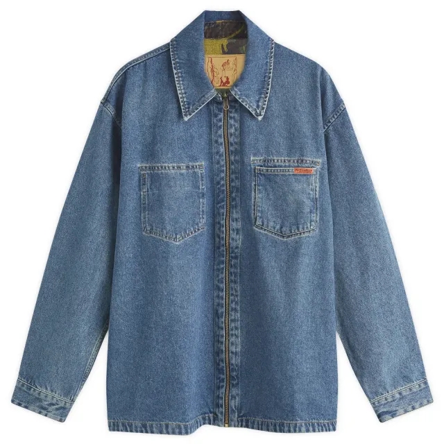 Martine Rose Women's Reversible Camo Shirt Jacket Blue Camo