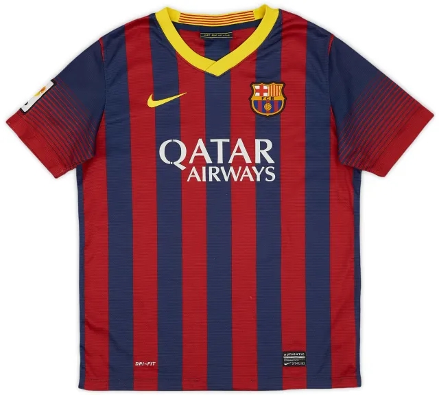 Nike 2013-14 Barcelona Home Shirt - 5/10 - (L.Boys)