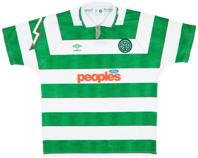 Umbro 1991-92 Celtic Home Shirt - 9/10 - (XL)