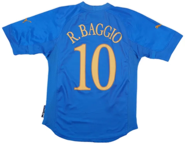 Puma 2004-06 Italy Home Shirt Baggio #10 - 7/10 - (S)