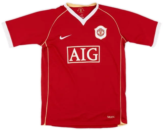 Nike 2006-07 Manchester United Home Shirt - 8/10 - (XL.Boys)