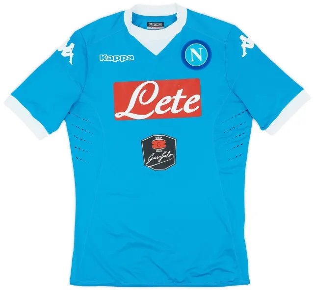 Kappa 2015-16 Napoli Authentic Home Shirt - 7/10 - (XL)