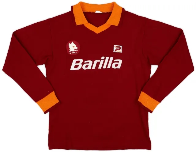 adidas 1982-83 Roma Home L/S Shirt #6 - 7/10 - (S)