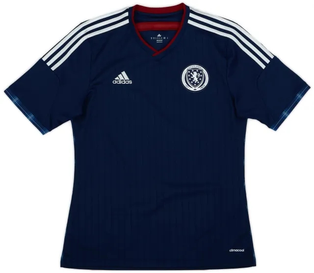 adidas 2014-15 Scotland Home Shirt - 9/10 - (M)