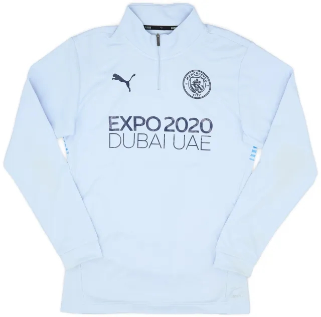 2020-21 Manchester City Puma 1/4 Zip Training Top - 7/10 - (S)