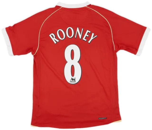 Nike 2006-07 Manchester United Home Shirt Rooney #8 - 7/10 - (S)