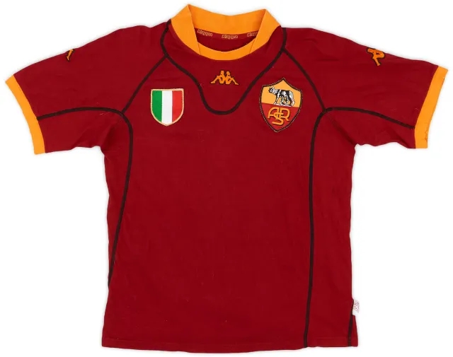 Kappa 2001-02 Roma Home Shirt - 8/10 - (YXXL)