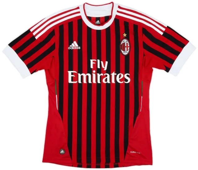 adidas 2011-12 AC Milan Home Shirt - 7/10 - (S)