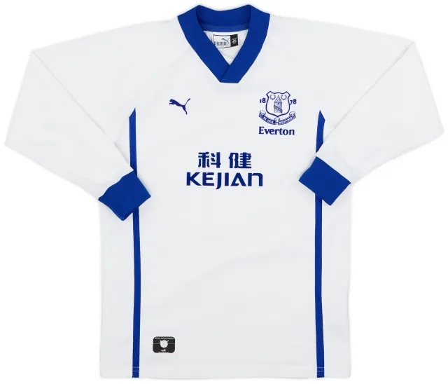 Puma 2002-03 Everton Away L/S Shirt - 6/10 - (M.Boys)