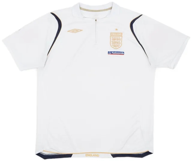 2006-07 England Umbro 1/4 Zip Training Shirt - 8/10 - (L)