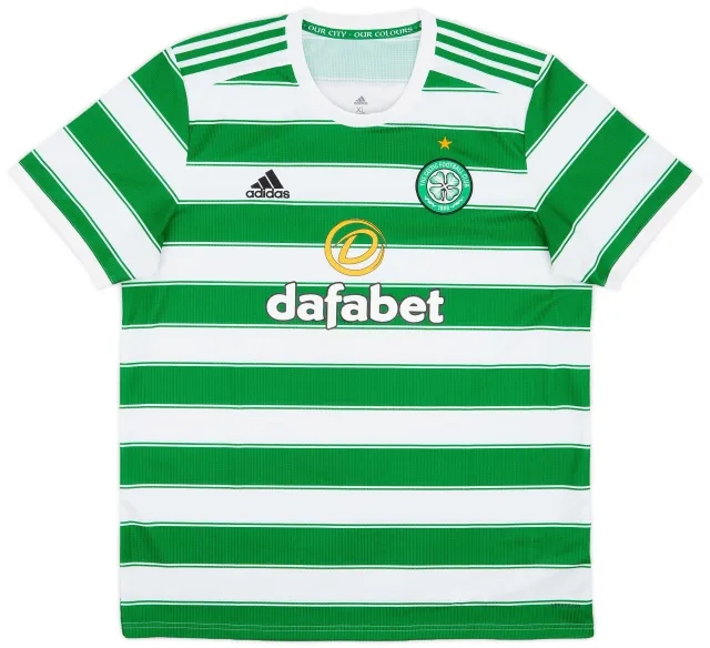 adidas 2021-22 Celtic Home Shirt - 8/10 - (XL)
