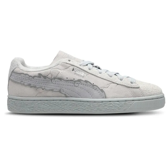 PUMA x One Piece Suede Straw Hat Luffy Sneakers Youth, Feather Grey/Platinum Grey