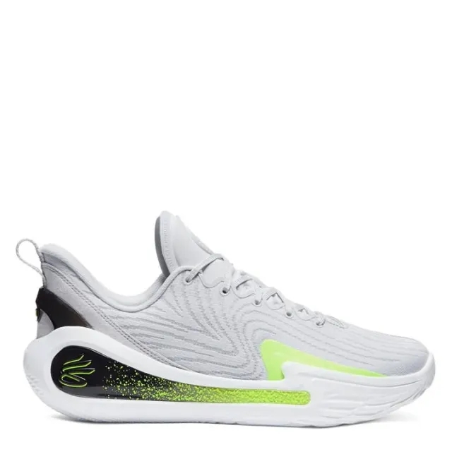 Under Armour Unisex Curry 12 'Gravity' Basketball Shoes Halo Gray / Black / High Vis Yellow 8