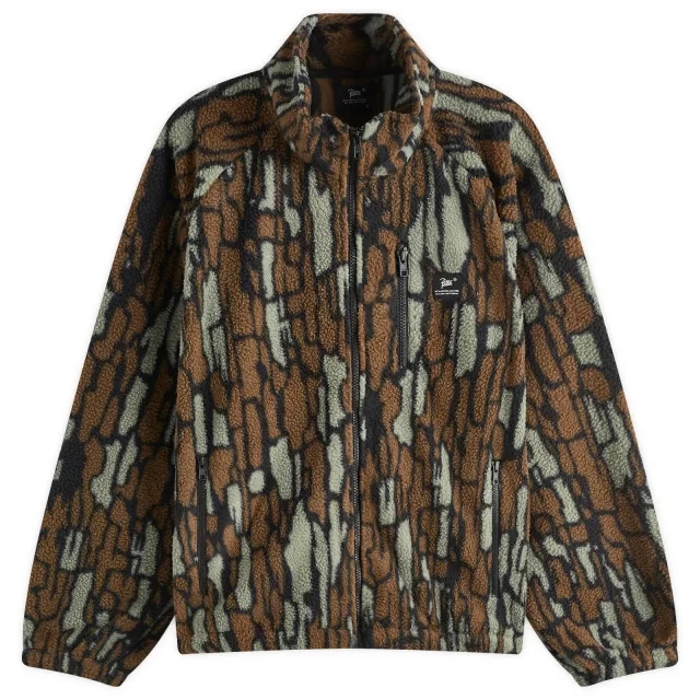 Patta Men's Woodie Fleece Jacket Slate Black