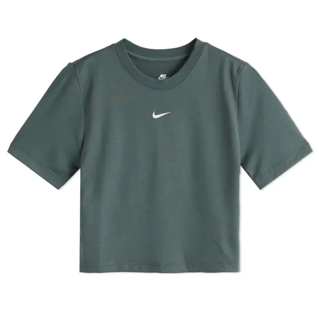 Nike Women's Essentials Slim Crop Top Vintage Green/White