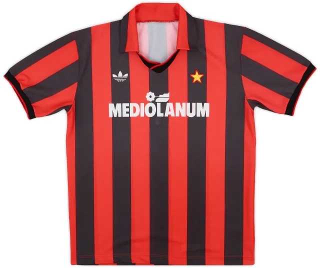 adidas 1990-91 AC Milan Basic Home Shirt - 8/10 - (M)