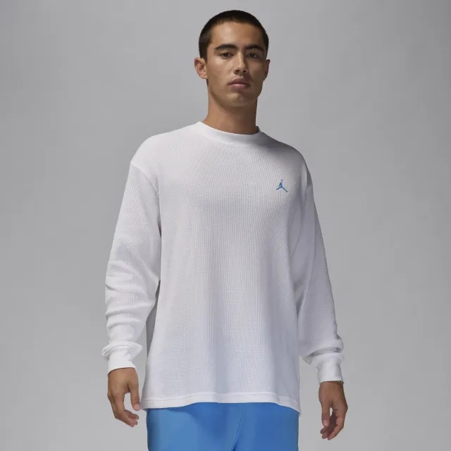 Nike Jordan Essentials Men's Long-Sleeve Top - White - Cotton/Polyester