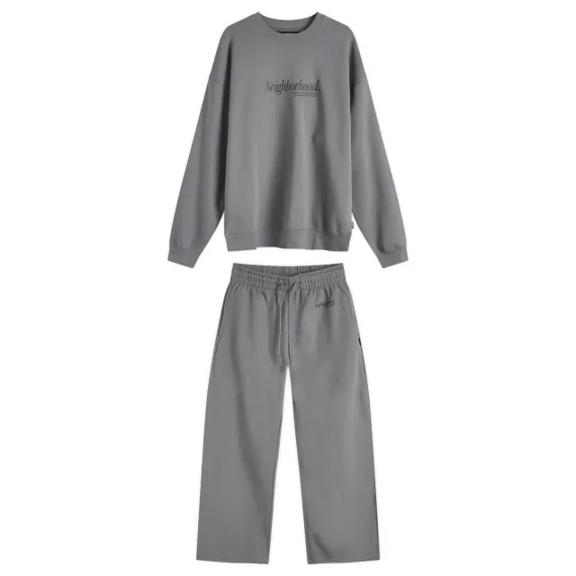 Neighborhood Men's Home Jogger Sweatshirt Set Grey
