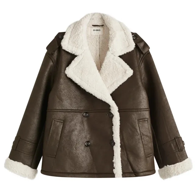 4th & Reckless Women's Burton Shearling Jacket Grey