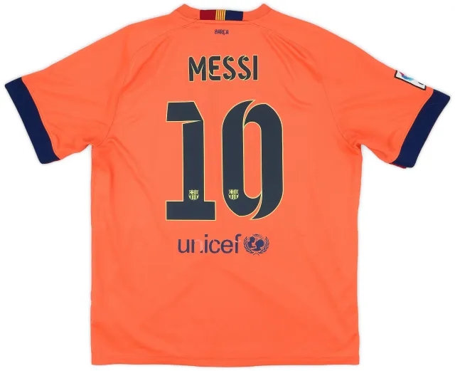 Nike 2014-15 Barcelona Away Shirt Messi #10 - 5/10 - (XL)