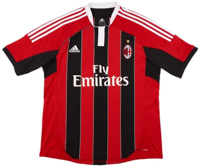 adidas 2012-13 AC Milan Home Shirt - 4/10 - (XL)