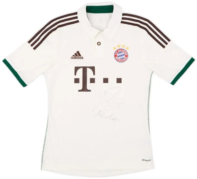 adidas 2013-14 Bayern Munich Signed Away Shirt - 9/10 - (S)
