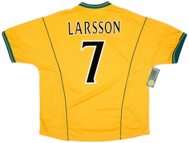 Umbro 2000-02 Celtic Away Shirt Larsson #7 (XXL)