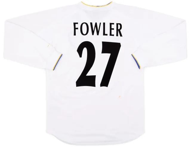 Nike 2000-02 Leeds United Home L/S Shirt Fowler #27 (S)