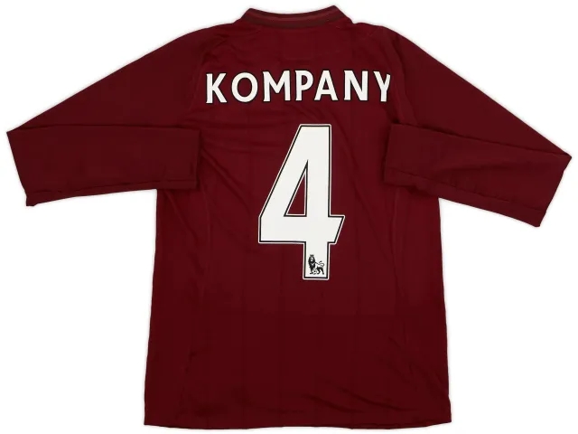 Umbro 2012-13 Manchester City Away L/S Shirt Kompany #4 - 9/10 - (M)