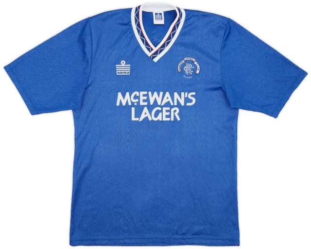 Admiral 1990-92 Rangers Home Shirt - 8/10 - (M)