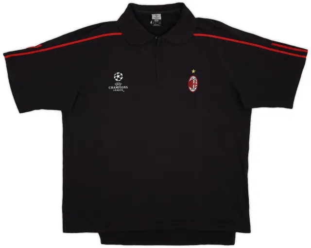 2004-05 AC Milan adidas CL 1/4 Zip Polo Shirt - 9/10 - (XXL)