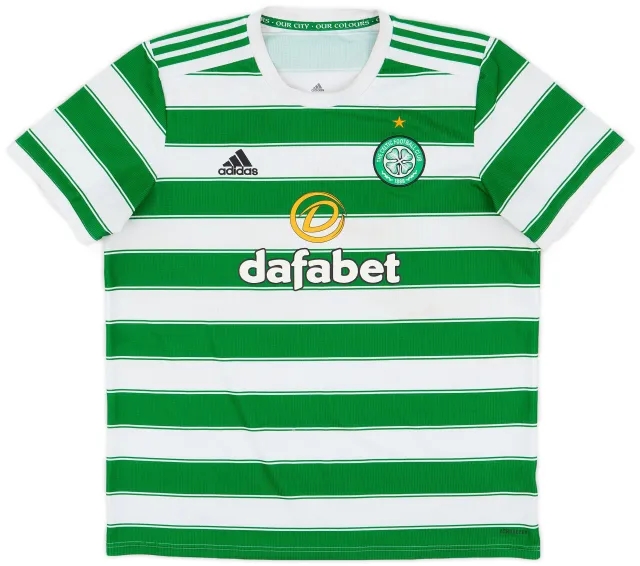 adidas 2021-22 Celtic Home Shirt - 6/10 - (XL)