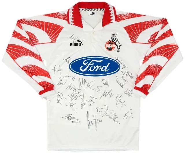 Puma 1996-97 FC Koln Signed Home L/S Shirt - 7/10 - (S)