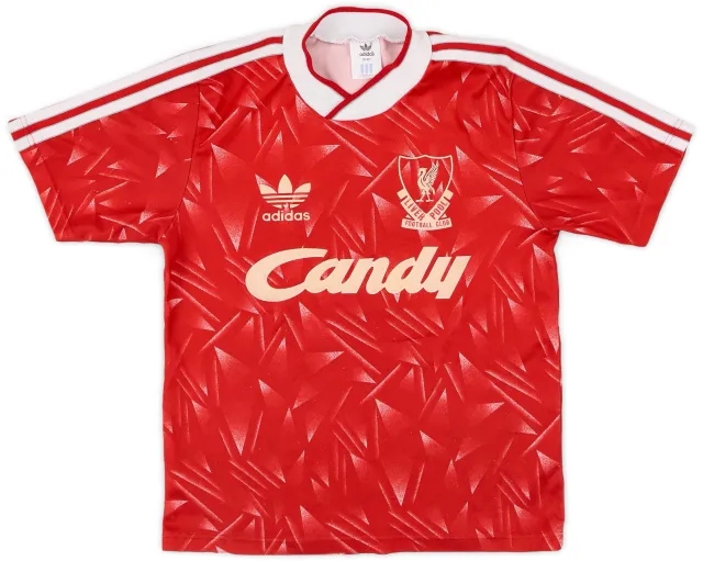 adidas 1989-91 Liverpool Home Shirt - 8/10 - (M.Boys)