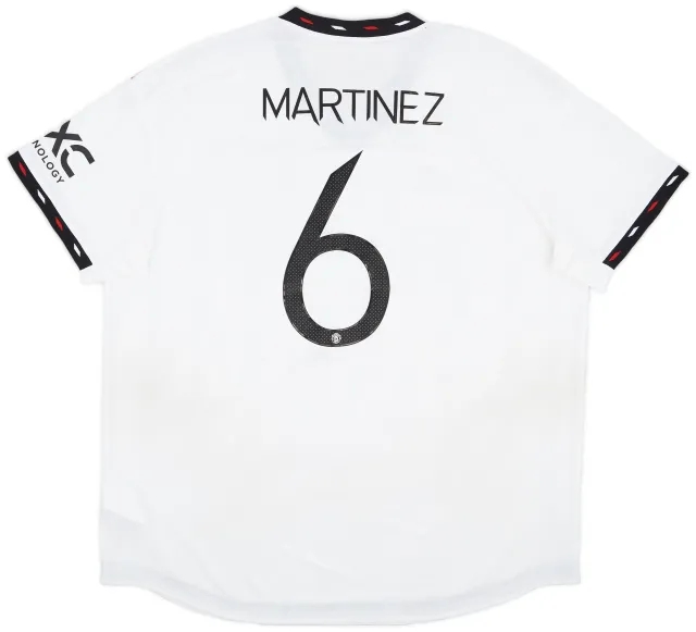 adidas 2022-23 Manchester United Authentic Away Shirt Martinez #6 - 6/10 - (XXL)