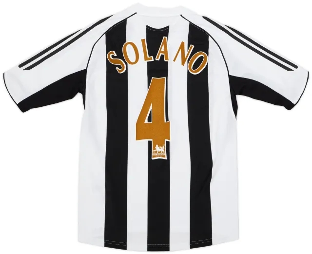 adidas 2005-07 Newcastle Home Shirt Solano #4 - 7/10 - (S)