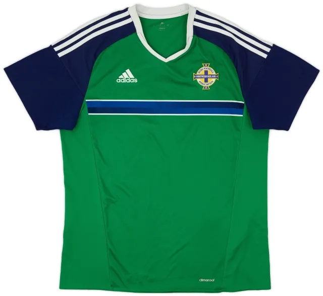 Umbro 2016-17 Northern Ireland Home Shirt - 7/10 - (L)