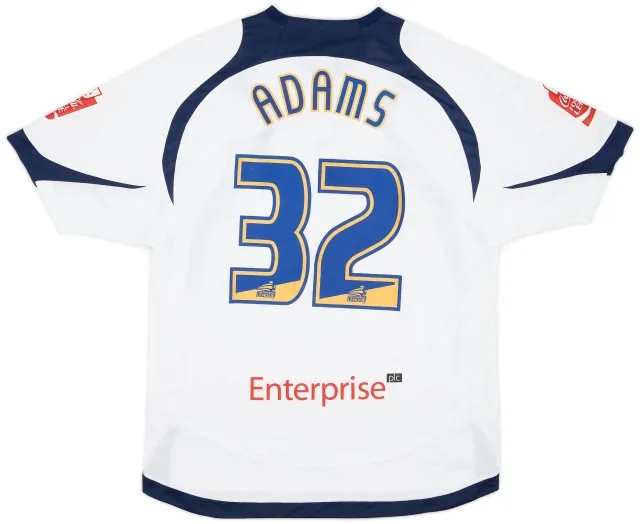 Diadora 2007-08 Preston North End Match Issue Home Shirt Adams #32