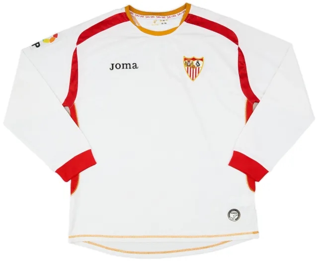 Joma 2008-09 Sevilla Home L/S Shirt - 8/10 - (M)
