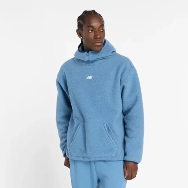 New Balance  BALACLAVA SHERPA  men's Fleece jacket in Blue