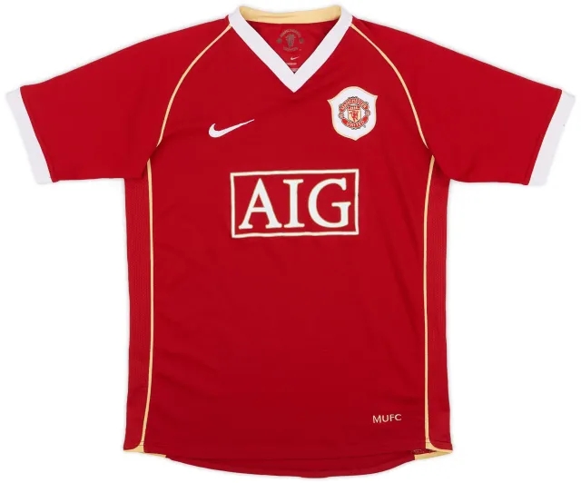 Nike 2006-07 Manchester United Home Shirt - 8/10 - (L.Boys)