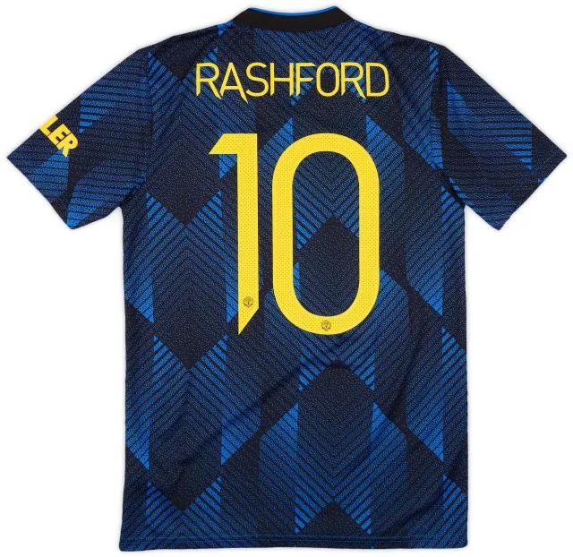 adidas 2021-22 Manchester United Third Shirt Rashford #10 - 10/10 - (S)