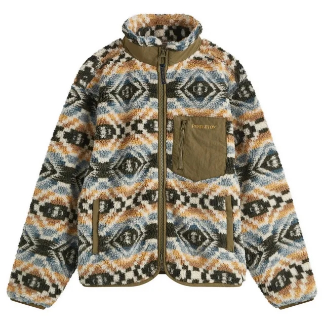 Pendleton Men's Zip Through Fleece Jacket Abiqui Sky