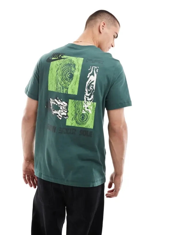 Nike Slow Your Sole T-Shirt - Green - Size S - Green