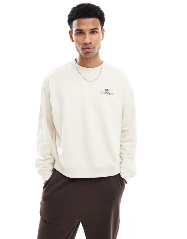 New Balance French Terry Oversized Logo Short Sleeve T-shirt
