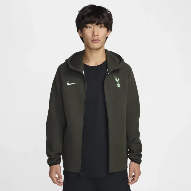 Tottenham Hotspur Tech Fleece Windrunner Third Men's Nike Football Full-Zip Jacket - Green - Cotton/Polyester