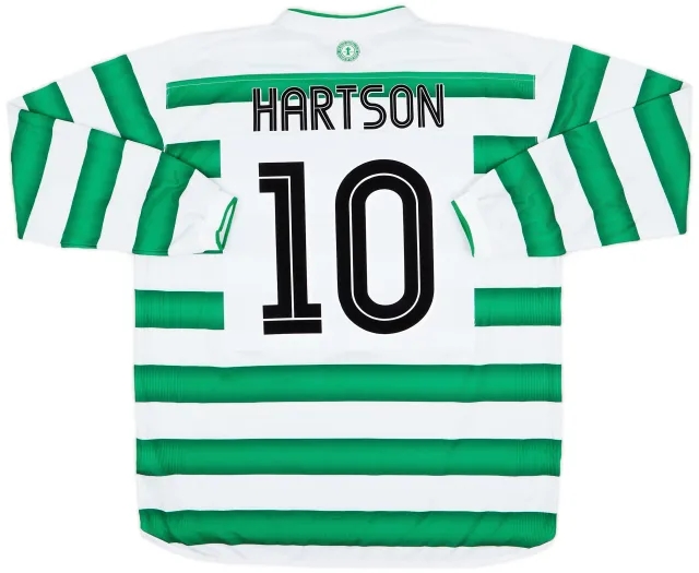 Umbro 2003-04 Celtic Home L/S Shirt Hartson #10 - 8/10 - (XL)