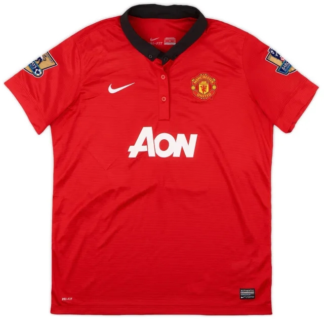 Nike 2013-14 Manchester United Home Shirt Champions #20 - 9/10 - (XL.Boys)