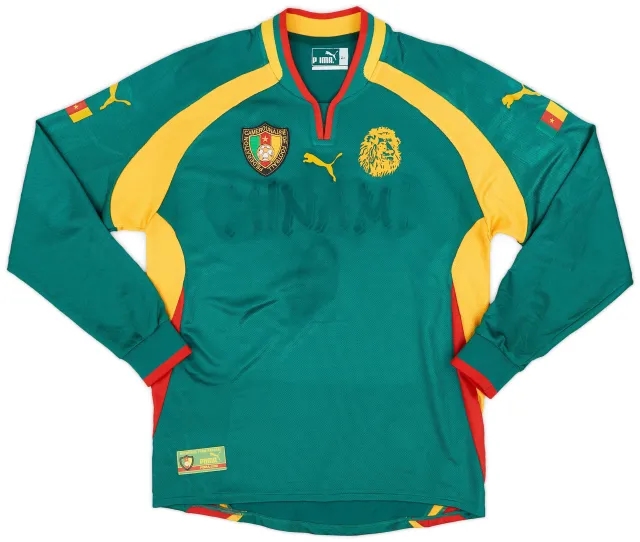 Puma 2000-02 Cameroon Home L/S Shirt - 4/10 - (S)